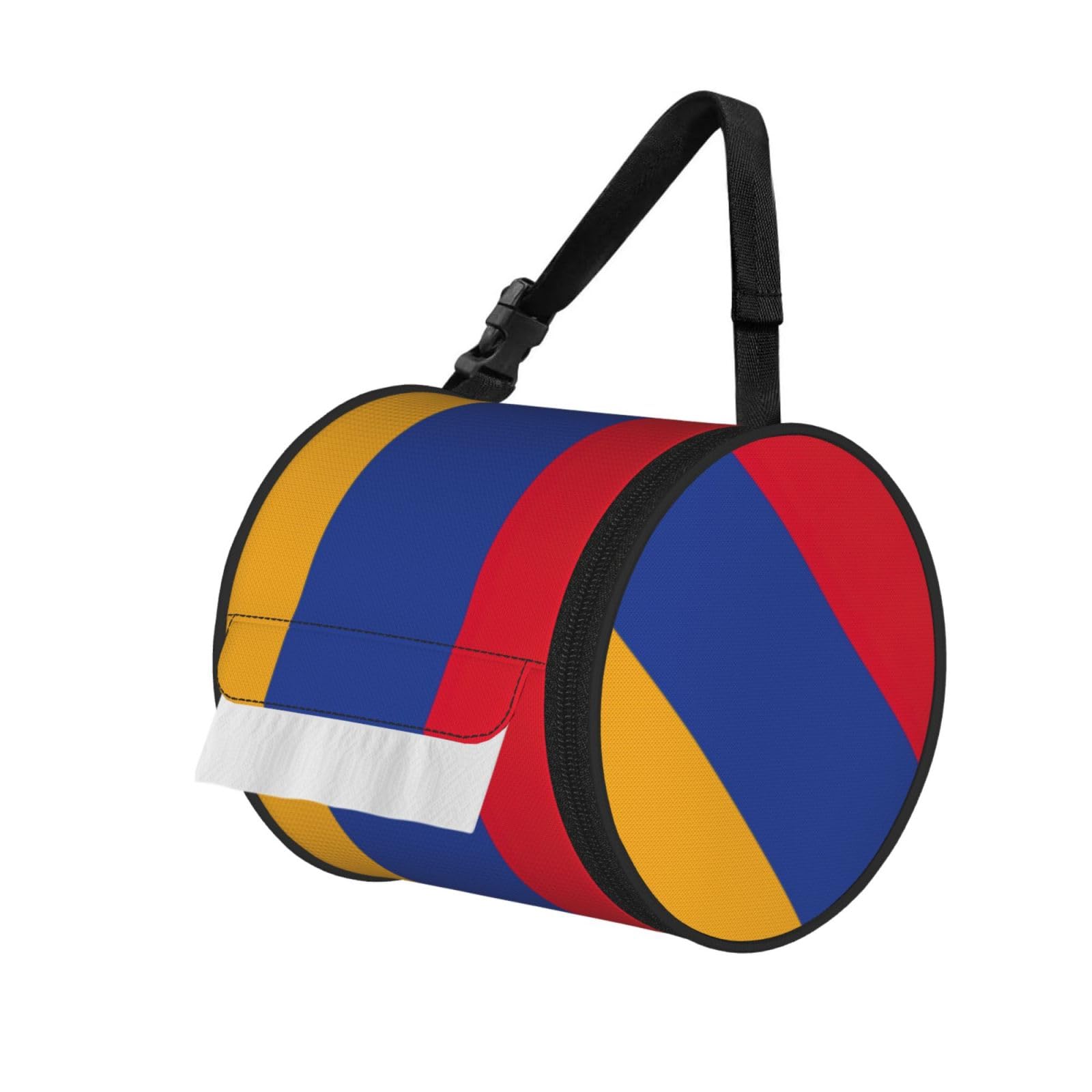 Flag of Armenia Print Cylindrical Tissue Holder Bathroom Car Home Office Kitchen Decor Versatile