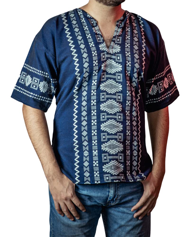 Jacq & Jrgen Boho Guayabera Henley Neck Sleeves