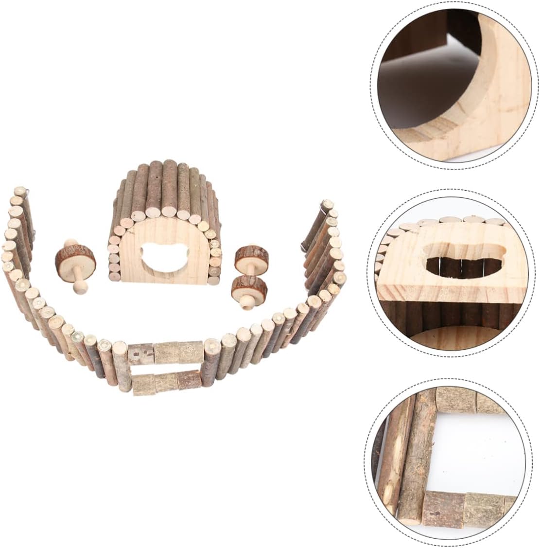 Natural Pet Toys Set Dog Guinea Pig Hamster Rabbit Squirrel Chinchilla Molar Grinding Play Coordination