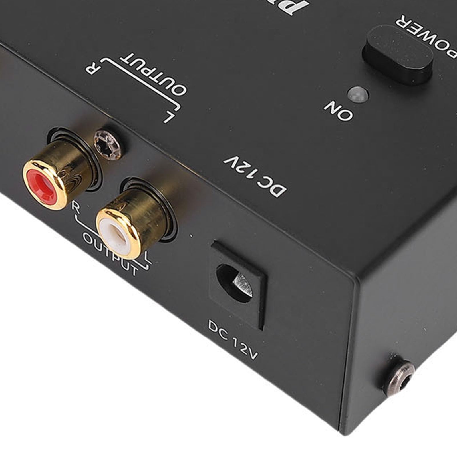 Préampli Phono, Keenso Préamplificateur MM/MC Réglable en Alliage d’Aluminium pour Platine Vinyle, Améliore la Qualité Sonore avec Contrôle de Fréquence, pour Audiophiles (Prise UE