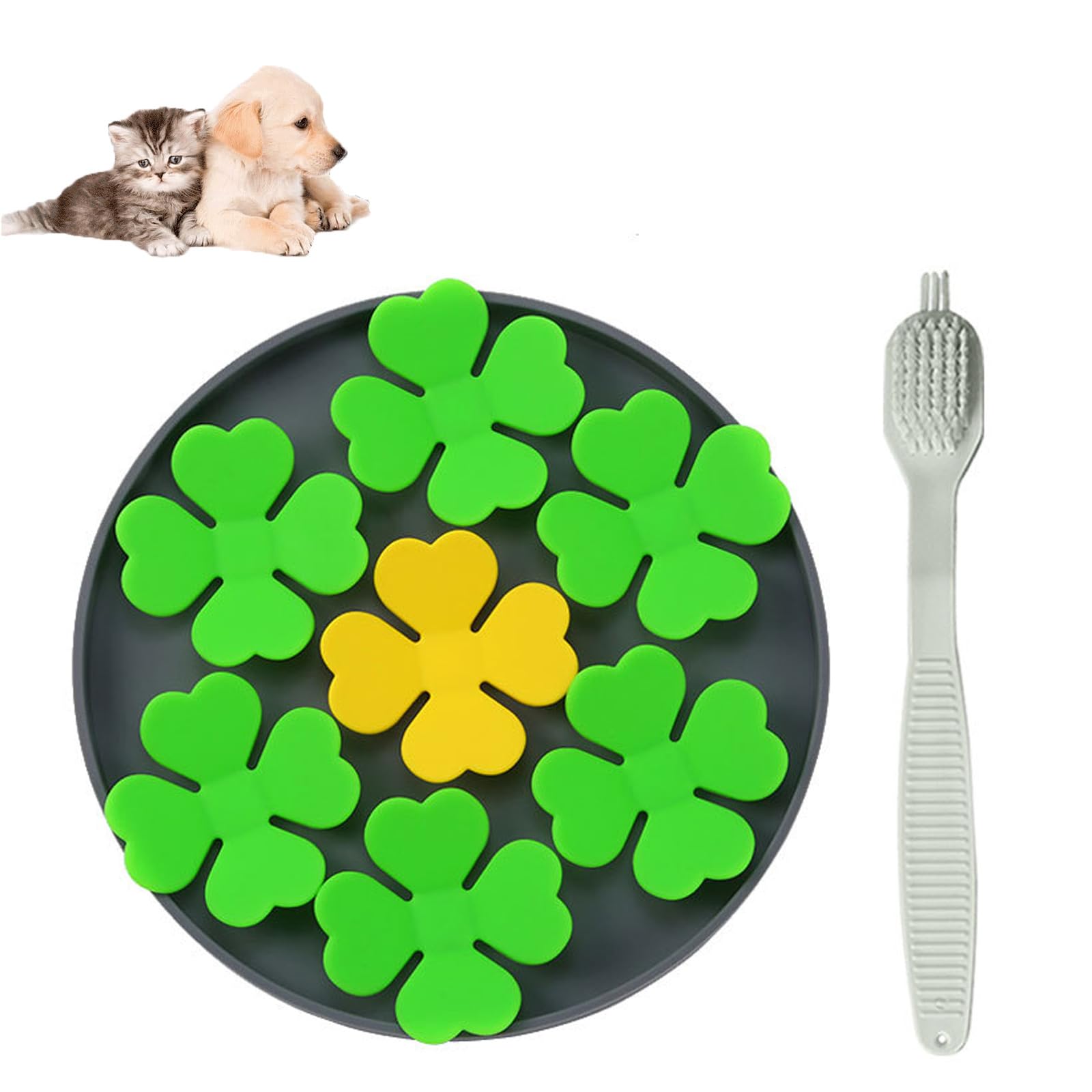 Leckmatte Für Hunde Und Katzen, Silikon-Schnüffelmatte Mit Saugfunktion, Trocken-/Nassfuttermatte, Leckmatte Für Gesunde Essgewohnheiten, Steigerung Der Intelligenz, Geruchstraining