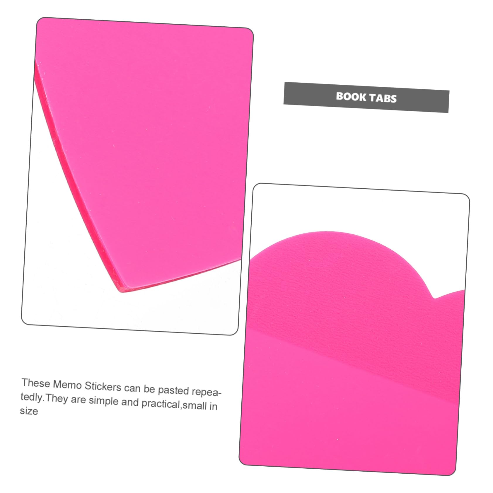HOMSFOU 3 Pezzi 8 Note d'amore Libri tampone giallo I Quaderni colorato rosa nota adesivo Nota pad adesivi per note multifunzione adesivi promemoria portatili carta