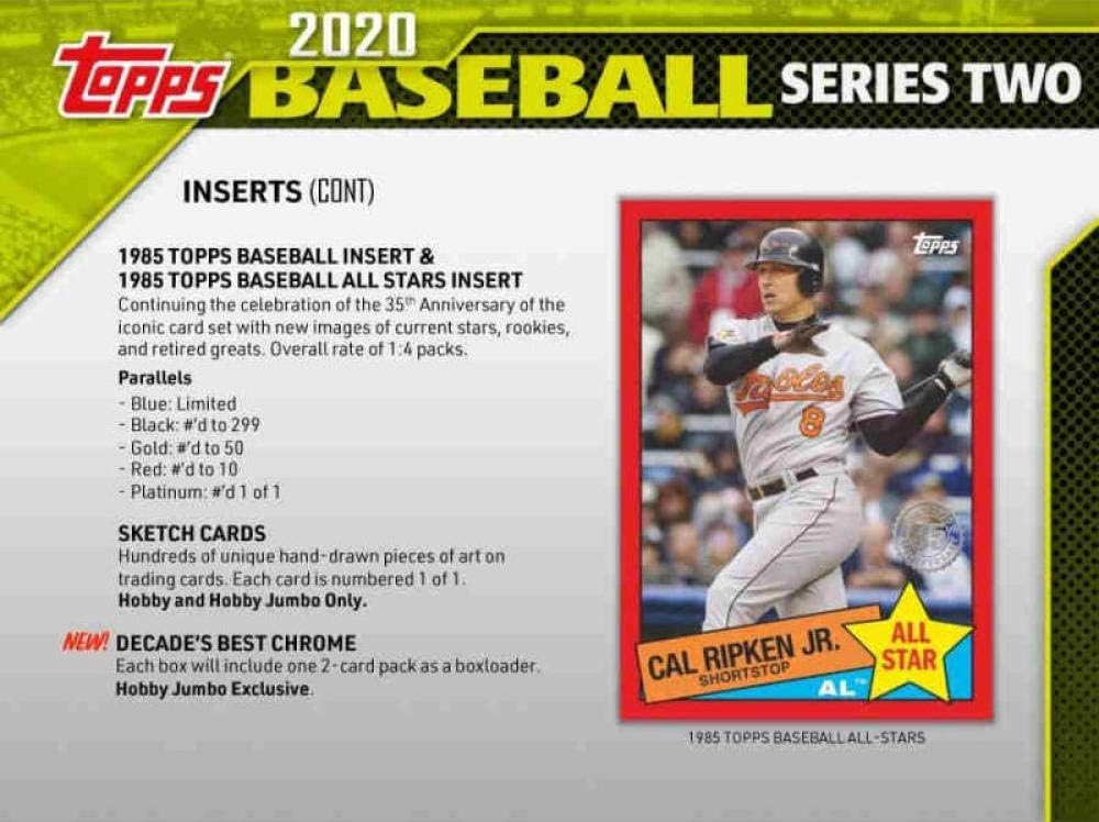 Flash Deals - 50% OFF 2020 Topps Series 2 Baseball Hobby Box (24 Packs/14 Cards 1 Silver Pack, 1 Auto or Mem)
