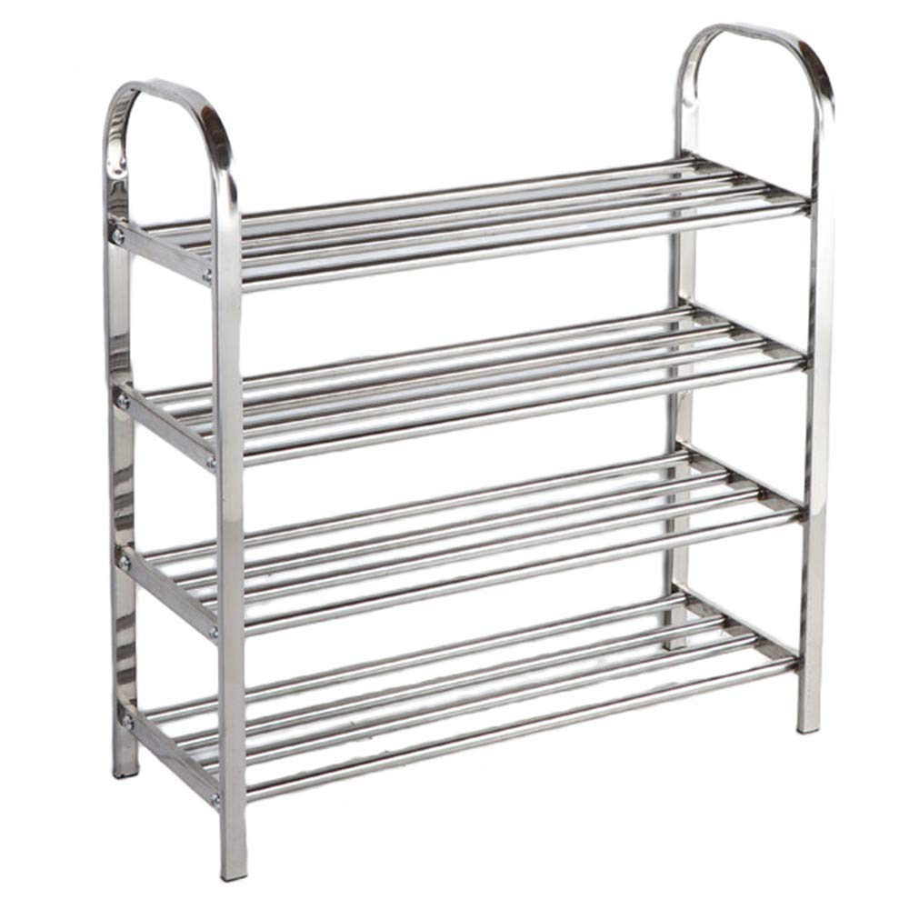 Zapatero organizador de acero inoxidable para dormitorio de estudiantes, 3 y 6 niveles, extensible y apilable, estante de almacenamiento para zapatos