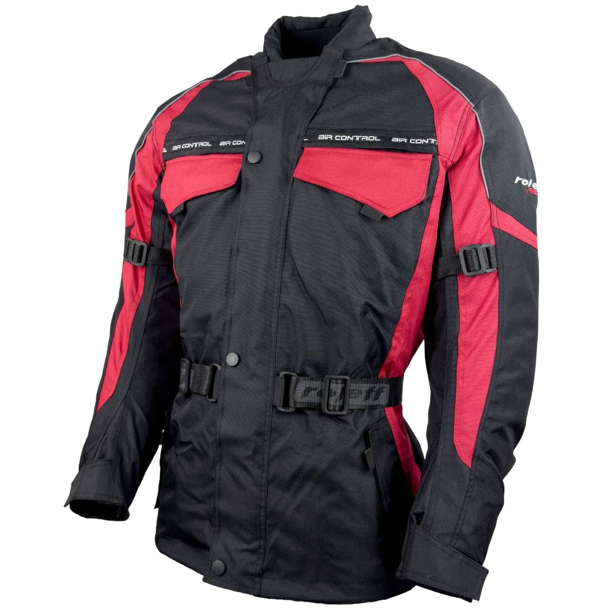 7033 Roleff Racewear "Reno" kurtka motocyklowa tekstylna, kolor: czarny/czerwony, rozmiar: m czarny