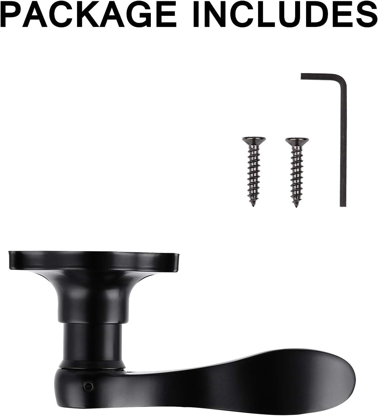 Bеѕt Dеаl 🛒 KNOBWELL Dummy Door Handle Lever Door Handle Vintage Dummy Knob - Pack of 1 for Closets with a Matte Black Finish, with no Latch or Lock, Wave Style Left Handing
