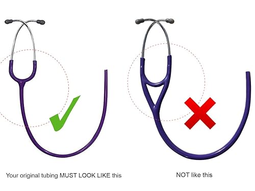 manguera de repuesto para estetoscopio biaural, compatible con estetoscopio Littmann Classic II SE, violeta