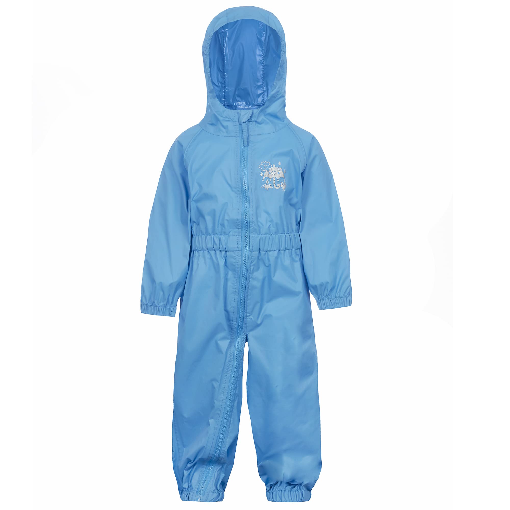 Metzuyan Childrens Waterproof Hooded Rain Puddlesuit Rainsuit All