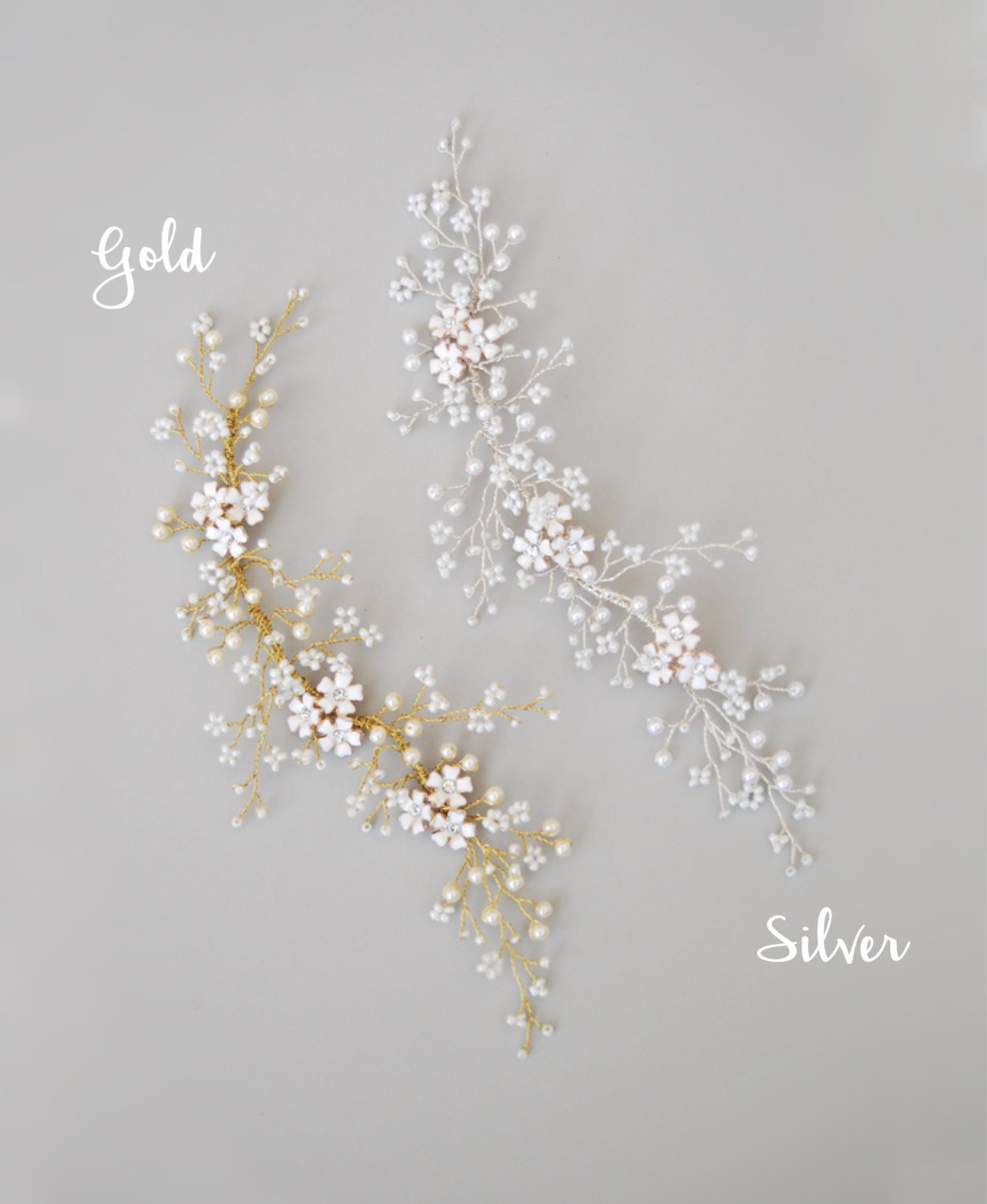 Fascia Per Capelli Con Perline Kercisbeauty, Accessorio Da Sposa In Argento, Fatto A Mano, Per Matrimoni E Feste