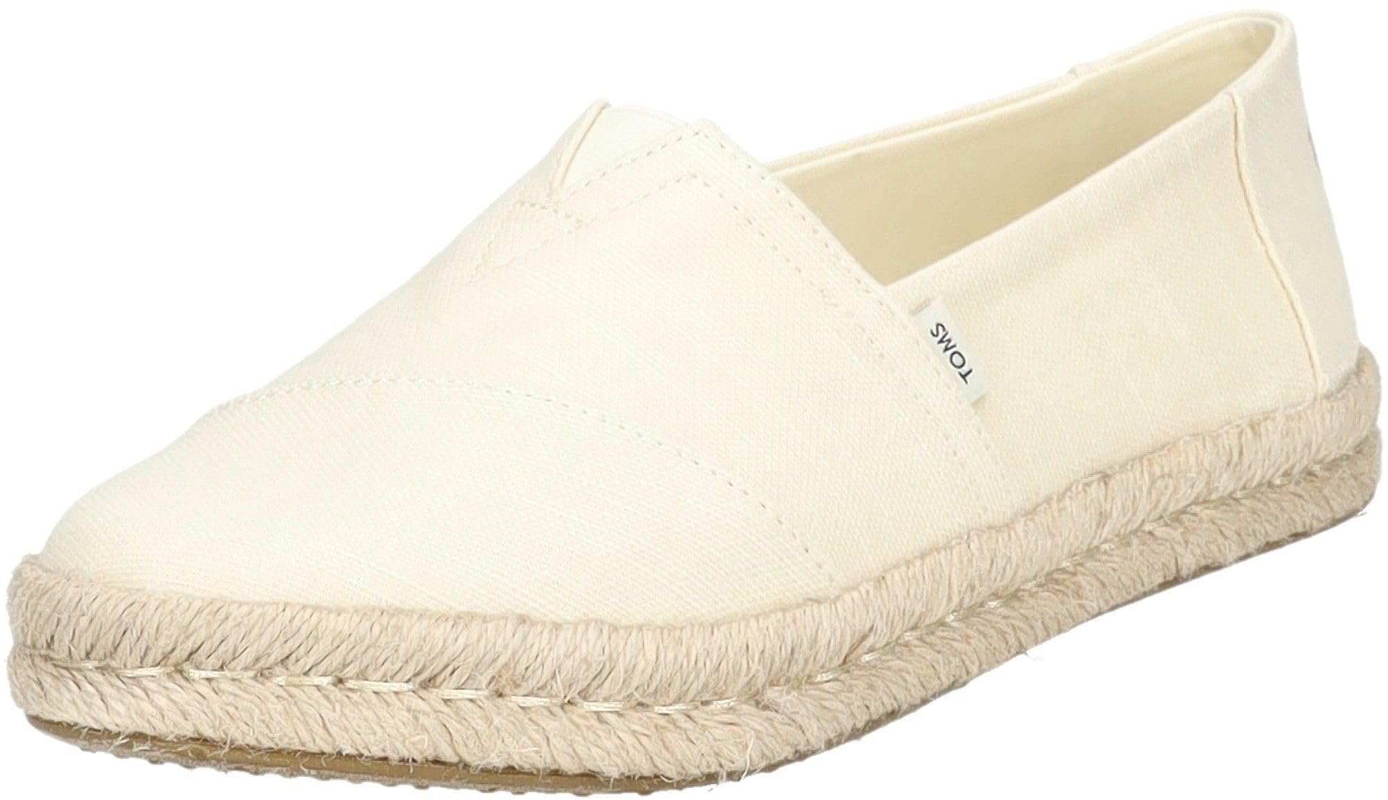 TOMS Women's Alpargata Rope 2.0 Espadrille, Natural Recycled Cotton Slubby, 3.5 UK