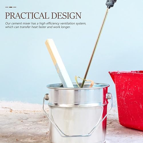 Miniatura 5 de DOITOOL Herramientas de hormigón, accesorio mezclador de taladro eléctrico, mezclador de barro de pintura de metal, pintura resistente, mezclador de
