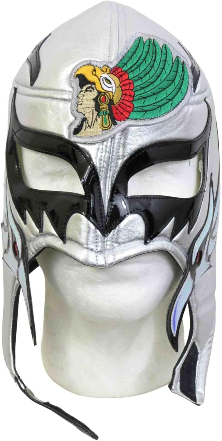 Leos Imports Luchador Mask Adult Wrestling Mask - Silver MX Warrior | Authentic Mexican Lucha Libre Mascara Costume Gear - Image 3