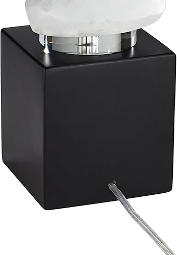 Miniatura 8 de Possini Euro Design Faces Statue - Lámpara de mesa moderna de 31 pulgadas de alto, color blanco escultórico, mármol sintético, de lino transparente,