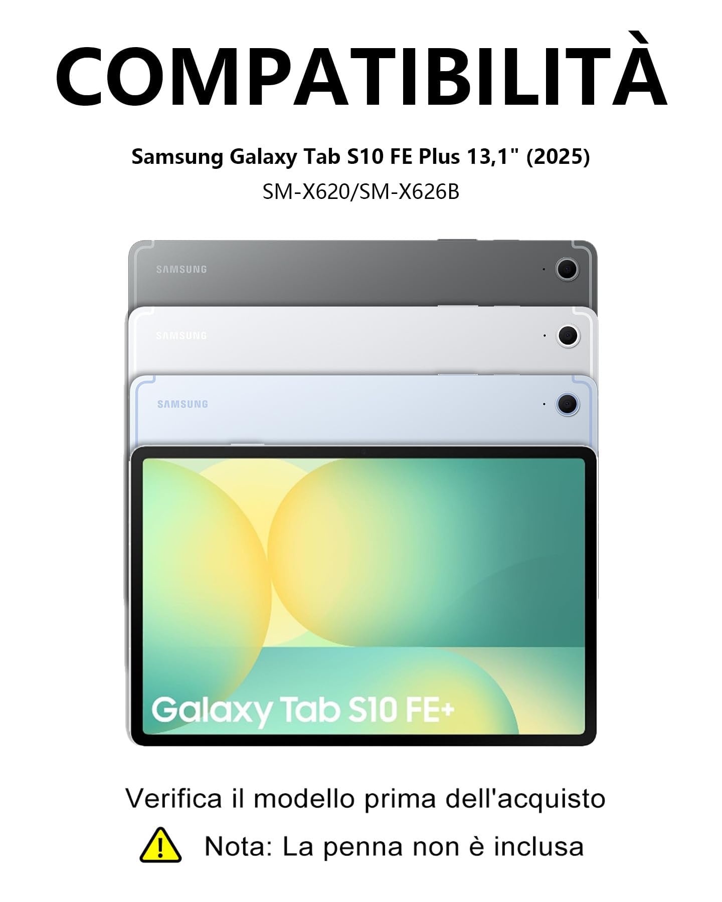 Per Galaxy Tab S10 FE+ 13,1" Cover Tastiera con RGB Italiana