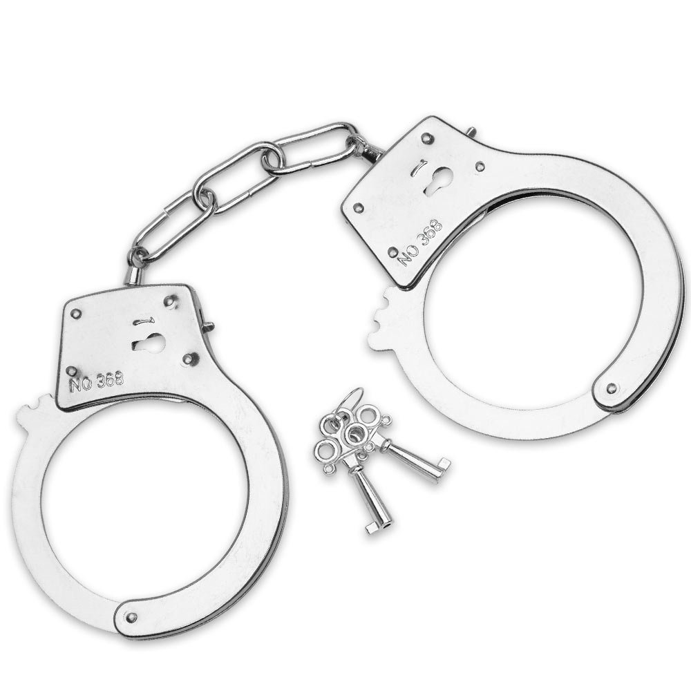 Die Cast Metal Toy Handcuffs By Parris Manufacturing (Includes 2 keys