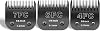 7FC5FC4FC Black Detachable Pet Dog Grooming Clipper Stainless Steel Blades Set,Compatible with Andis,Oster A5,Wahl KM10 Series Clippers,3 Pack