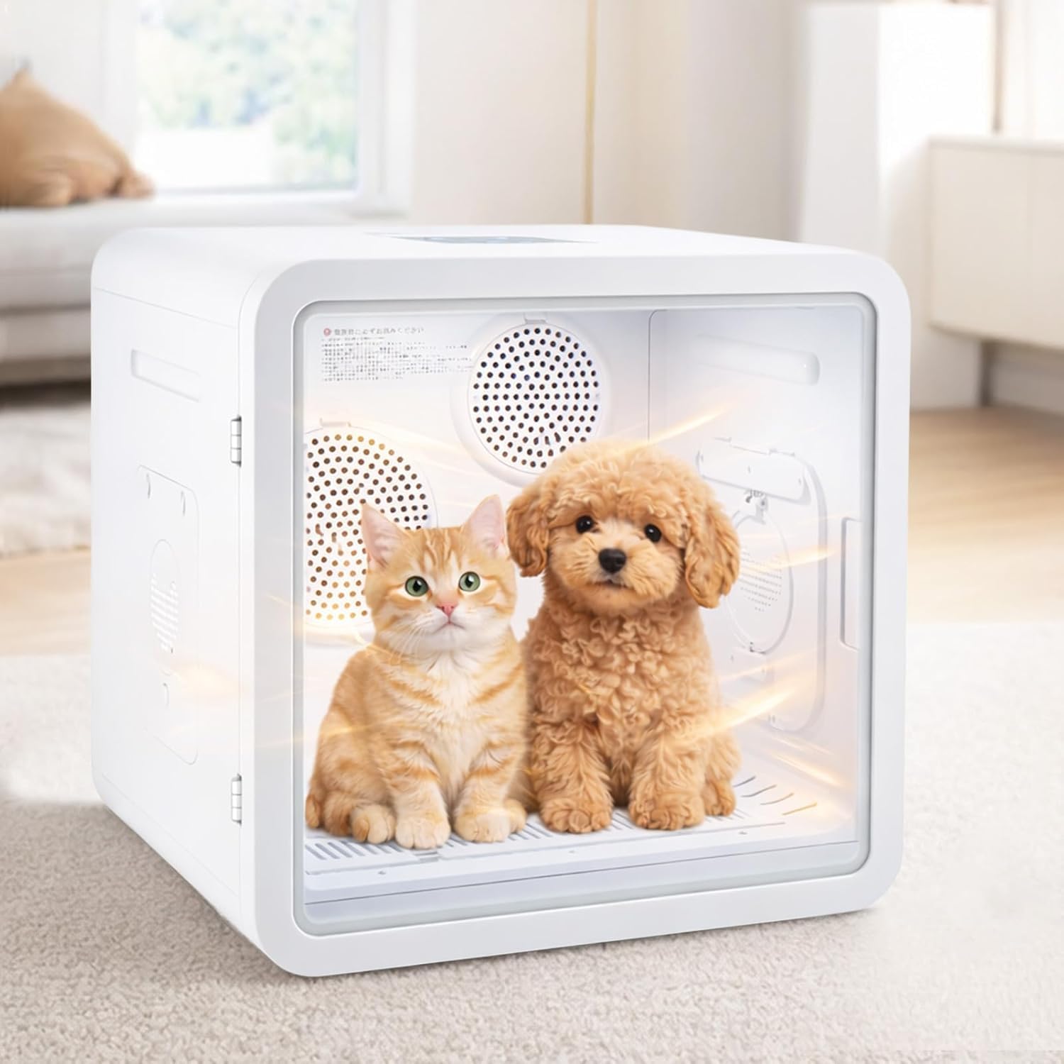 82L大容量ペットドライルーム ペットドライヤーボックス 小型犬 猫用 乾燥機 Amazon.co.jp: 【おうちでやさしく乾燥ケア】clasimple ペット