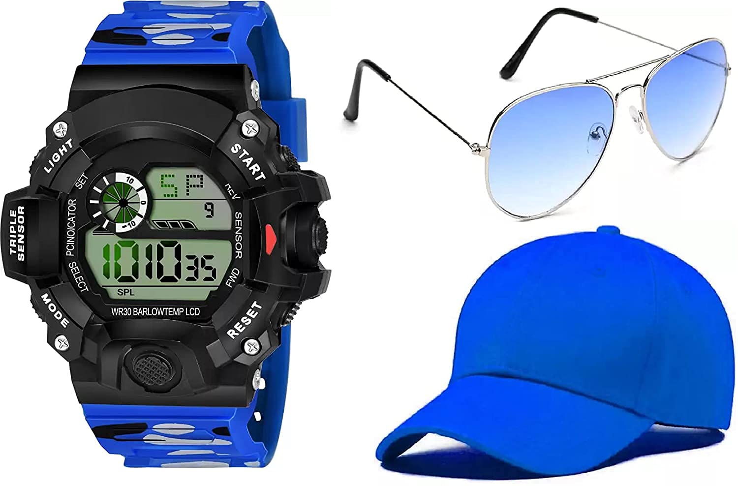 SELLORIA Digital Sports Multi Functional Black Dial Watch for Mens Boys Kids (B093FK8MMY) Amazon Price History, Amazon Price Tracker