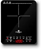 Cooktop Indução Portátil Panda Plus 1 Boca Controle Temperatura Compacto Eficiente Sofisticado Gourmet Preto 220V - 2000W Fácil Limpeza 127-1200W (Preto 127V)