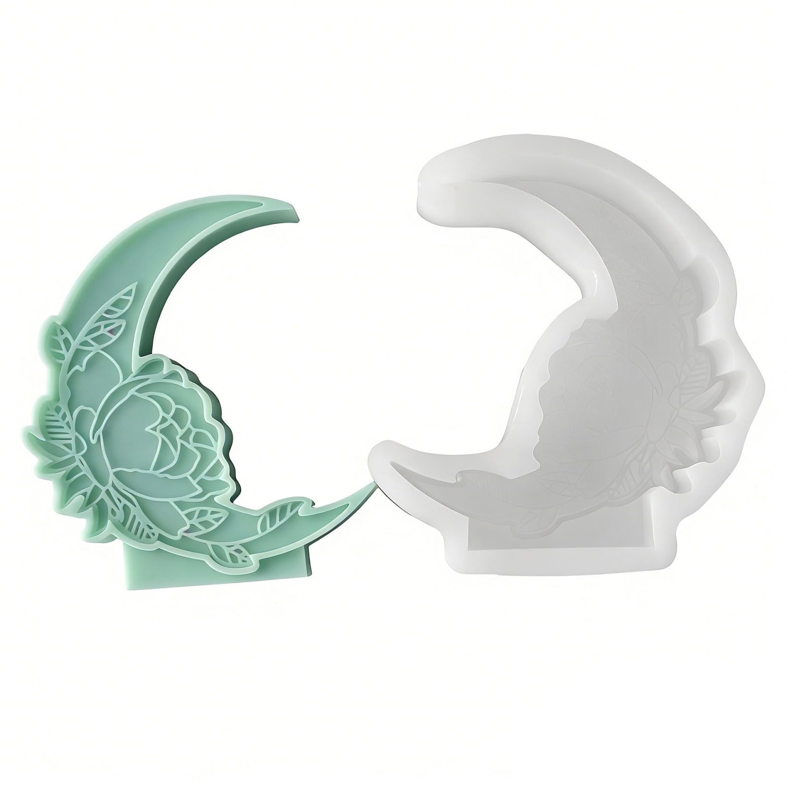 Xjdzineq Flexible Sturdy Silicone Fashion Accessory for Making Unique Moons Shaped and Home Decorations Castes Set Plasters Making Supplies