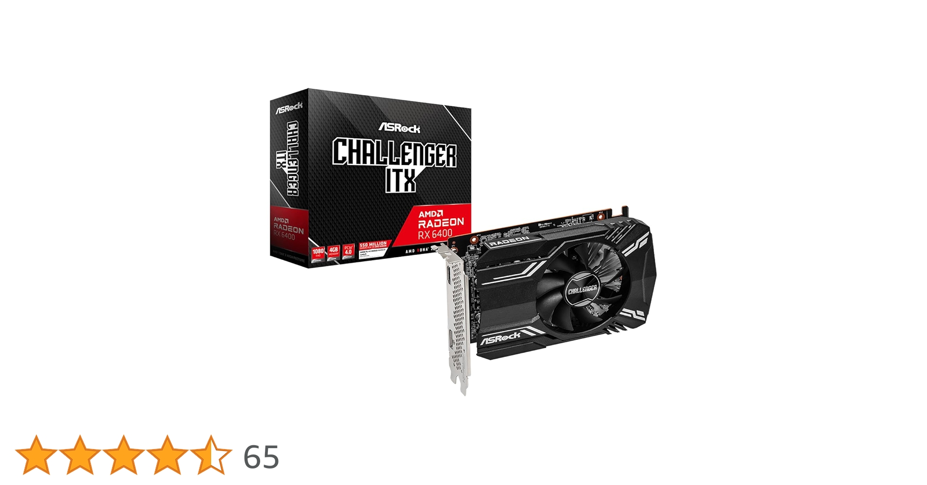 【新品・未使用】Radeon RX 6400 4GB GDDR6 PowerColor AMD Radeon RX 6400 ITX Graphics Card with 4GB GDDR6