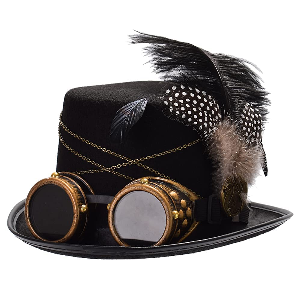 GRACEART Men's Steampunk Top Hat