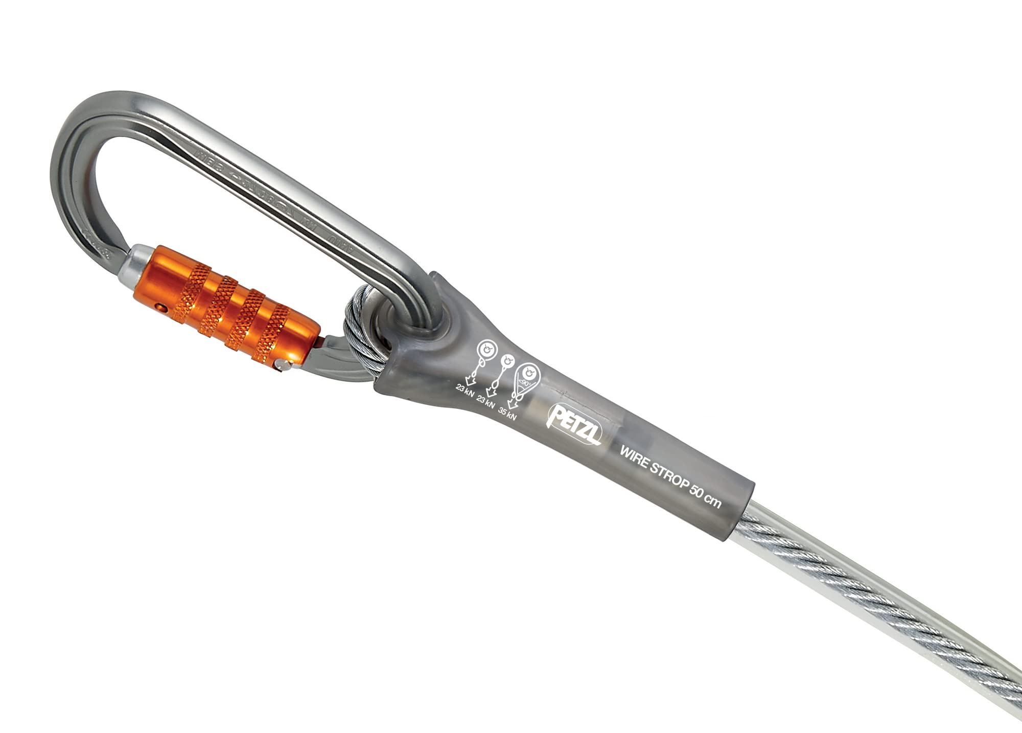 PETZL, Wire Strop, Fascia di Ancoraggio, Acciaio, 100 Cm, Unisex-Adulti