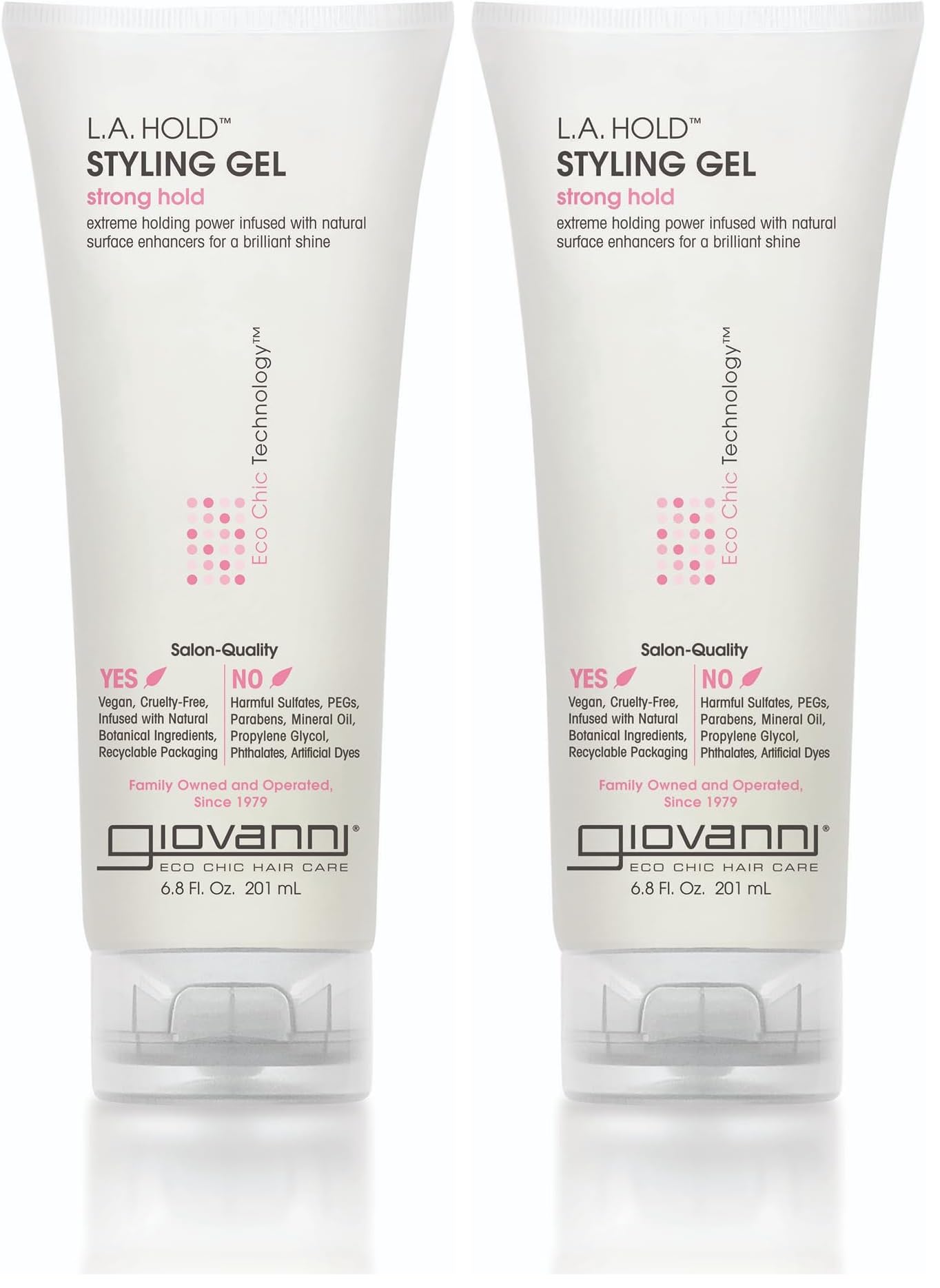 Giovanni Organic Hair Gel-L.A. Natural Extra Firm Holding (6.8 oz Gel) (Pack of 2)-image-25