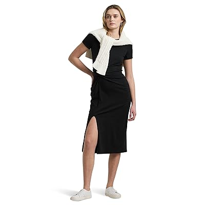 Lauren Ralph Lauren Jersey Twist Front Midi Dress Women