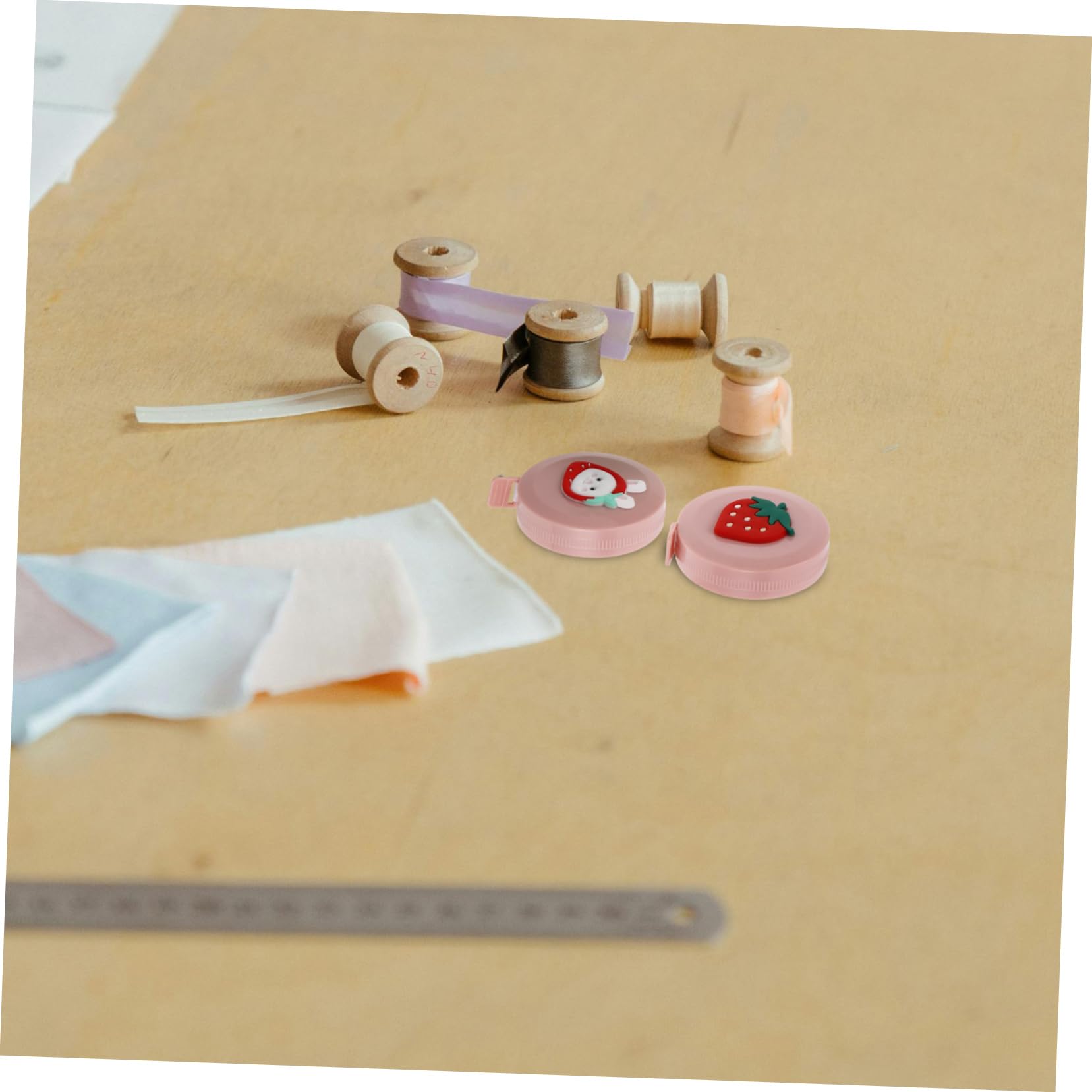 Housoutil 3 Series Cinta Para Medidor De Cuerpo Retráctil De Diseño Divertido Para Costura Y Manualidades Incluye Aguacate Fresa Conejo Flores Y Herramienta De Medición Flexible 8 Piezas X 3