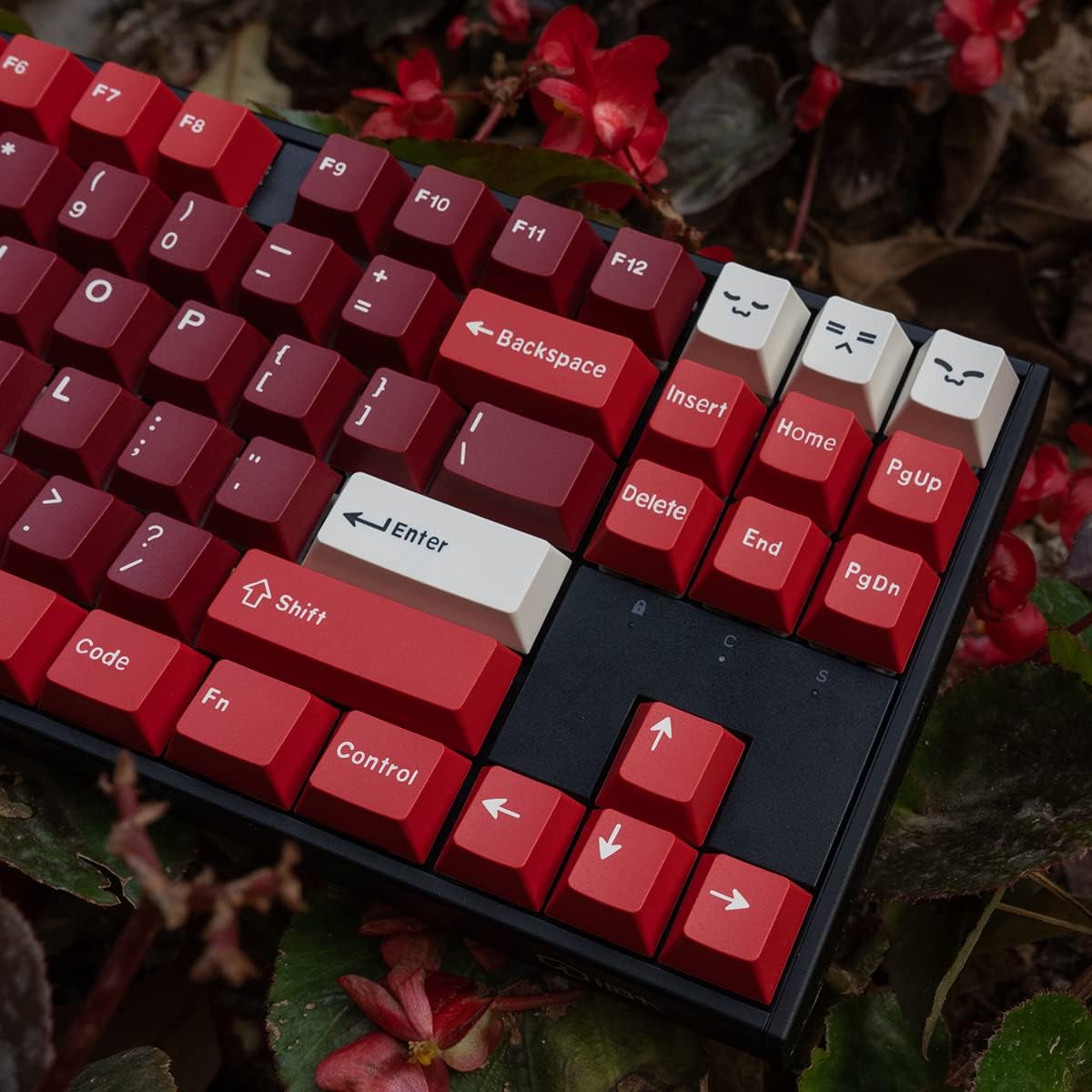 mintcaps PBT Keycaps Set 173 Keys Cherry Profile Doubleshot Custom Keyboard Red Keycaps ISO ANSI for Cherry MX 60% 65% 70% 75% 95% Mechanical Keyboards