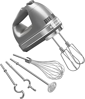 KHM926CU 9-Speed Digital Hand Mixer with Turbo Beater II Accessories and Pro Whisk - Contour Silver