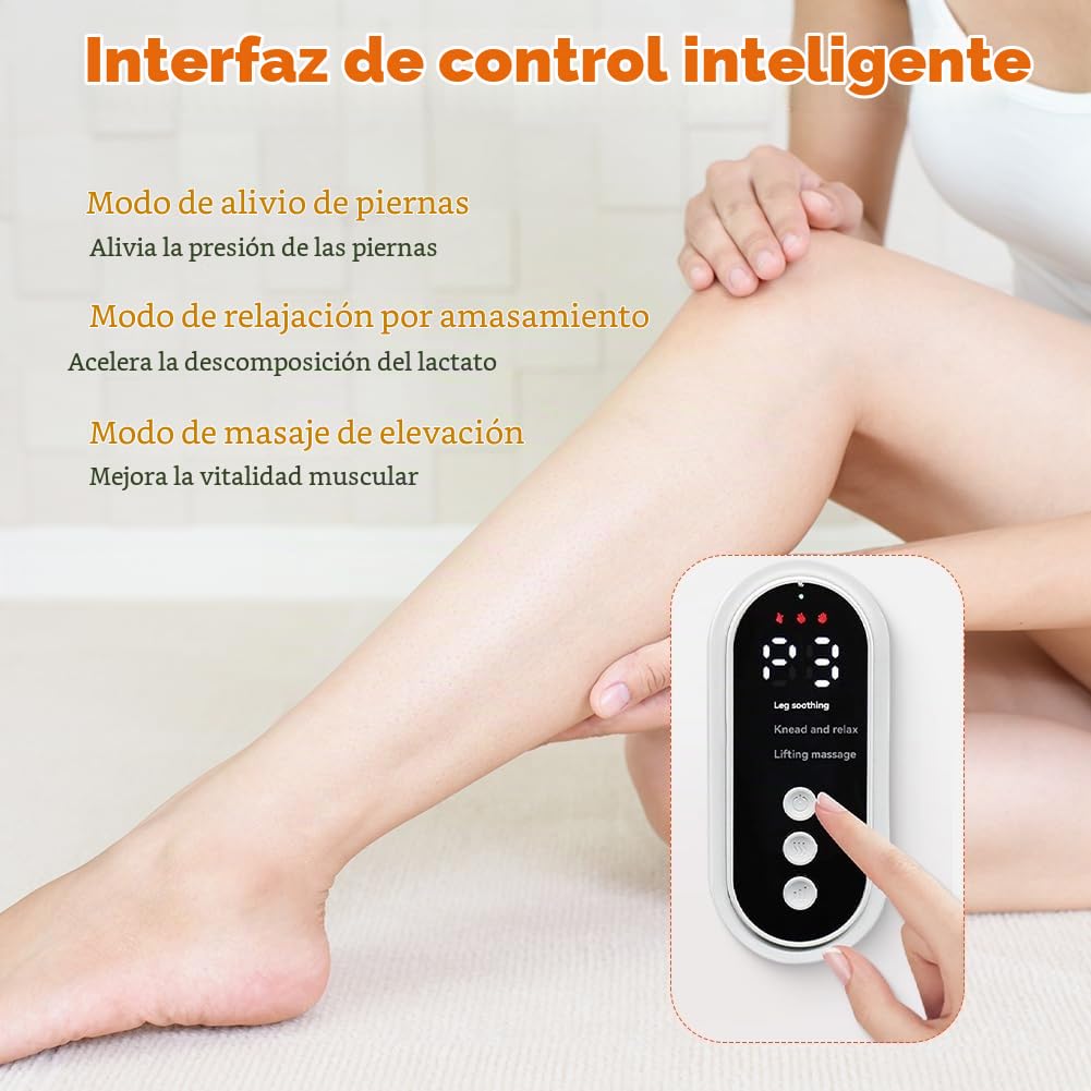 Masajeador de piernas, masajeador inalámbrico de piernas, 3 en 1, 3 intensidades y 3 modos, masajeador de piernas, masajeador de lipollo, masajeador de muslos, masajeador de pantorrillas para cansados