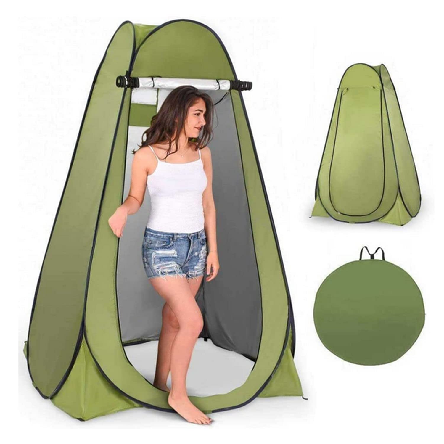 Outdoor Changing Clothes Shower Pop Up Privacy Tent Camp Toilet Changing Room Indoor shooting Self-unfolding foldable Internal silver coating waterproof layer Use 1.2 * 1.2 * 1.9m
