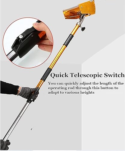 Miniatura 4 de Caja de acabado plano de paneles de yeso de 9.8 '' con mango de 40 ''-63.8 '' 120 ° ajustable de alta capacidad de acabado caja de acabado