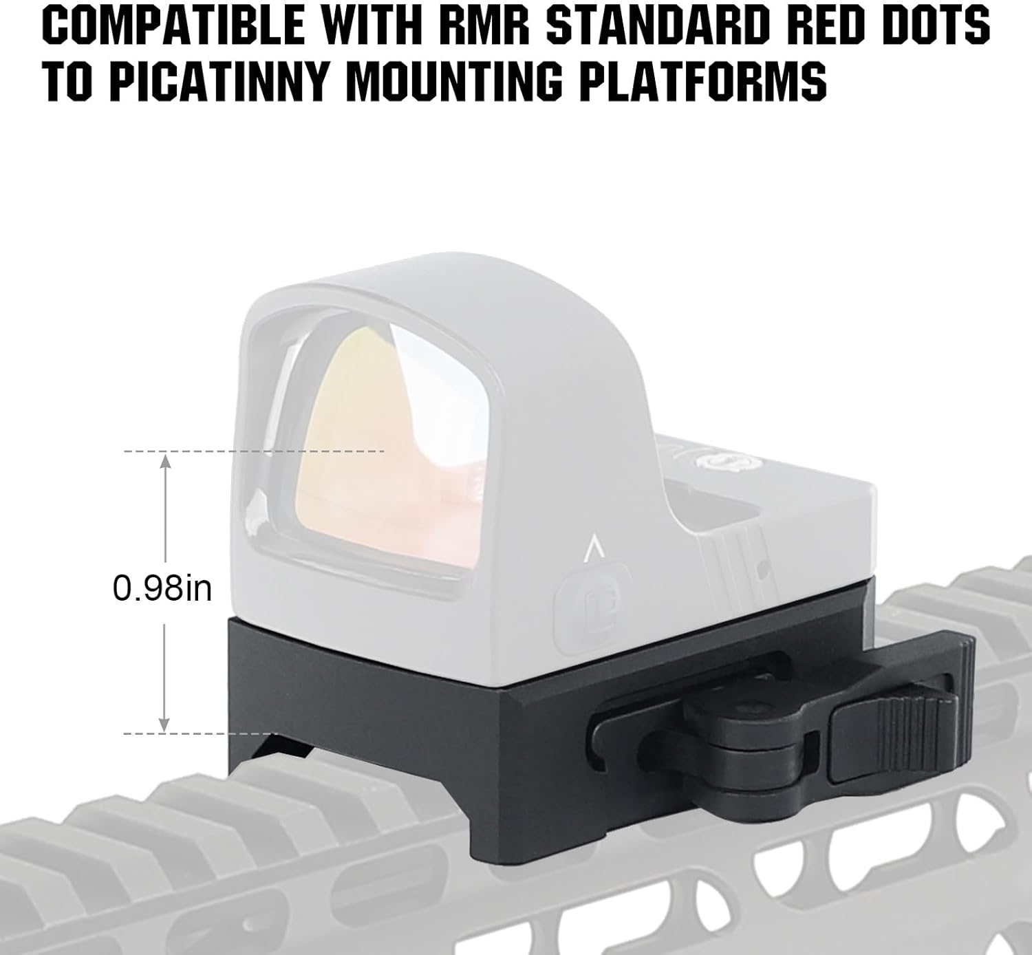 ohhunt Red Dot Mount Picatinny Quick-Release Mount Riser Compatible with Trijicon RMR/SRO/Holosun 407C/507C/508T