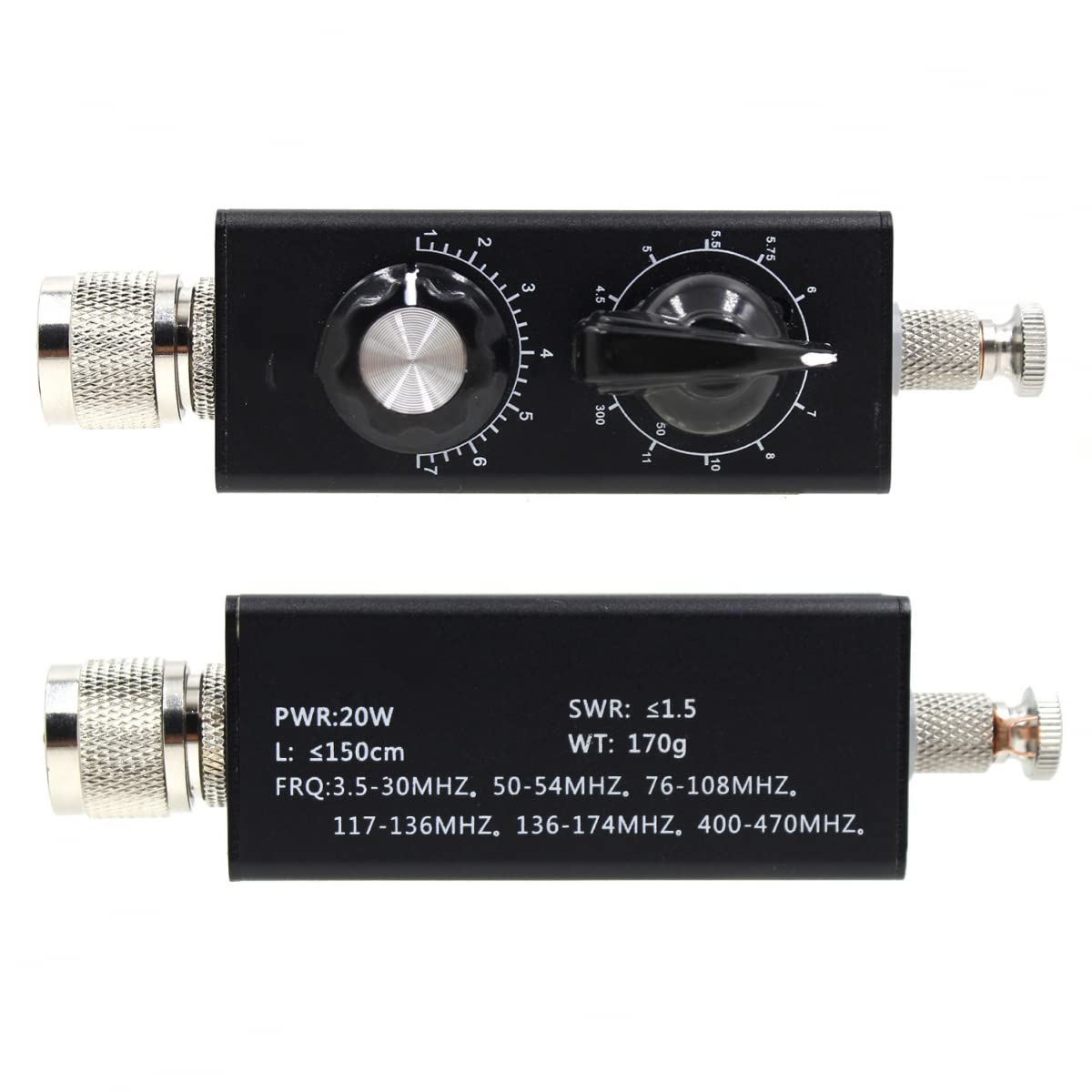Antenne à Ondes Courtes Mini-ANT 20W QRP Antenne HF 5MHz-55MHz Antenne AccordéE Pleine Bande