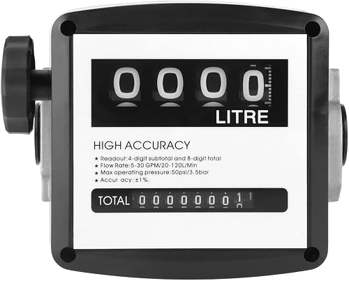 1% 1 Inch 4 Digital Gas Heating Oil Meter for Easy Reading and Proofreading on Petrol and Engines