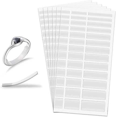 Zonon Ajustador de tamaño de anillo invisible para anillos sueltos, 6 hojas, 234 piezas, reductor de tamaño de anillo transparente para mujeres y
