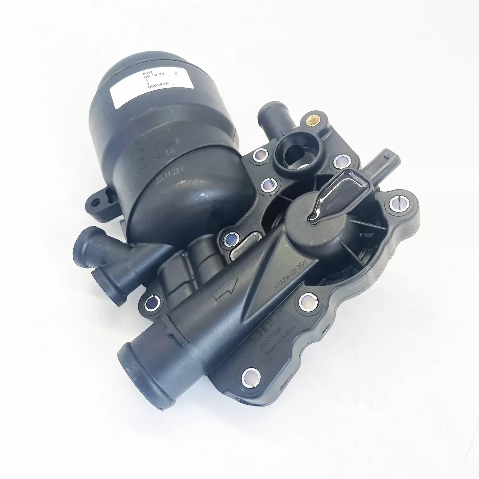 Filtro de aceite OEM 059115389P con carcasa adaptadora y junta, compatible con Audi A6, A7, A8, Quattro, Q5, Q7 (2014-2016), 3.0L V6 diésel. Juego de juntas