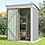 Patiowell 5x3 FT Outdoor Storage Shed, Garden Tool Shed with Sloping Roof and Lockable Door, Metal Shed for Backyard Garden Patio Lawn, Gray
