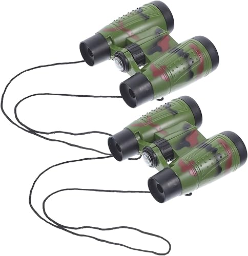 Miniatura 2 de 4 piezas telescopio binocular juguete binocular mini juguete para niños juguetes lanzacohetes para niños 8-12 niños divertidos desmontable pequeño