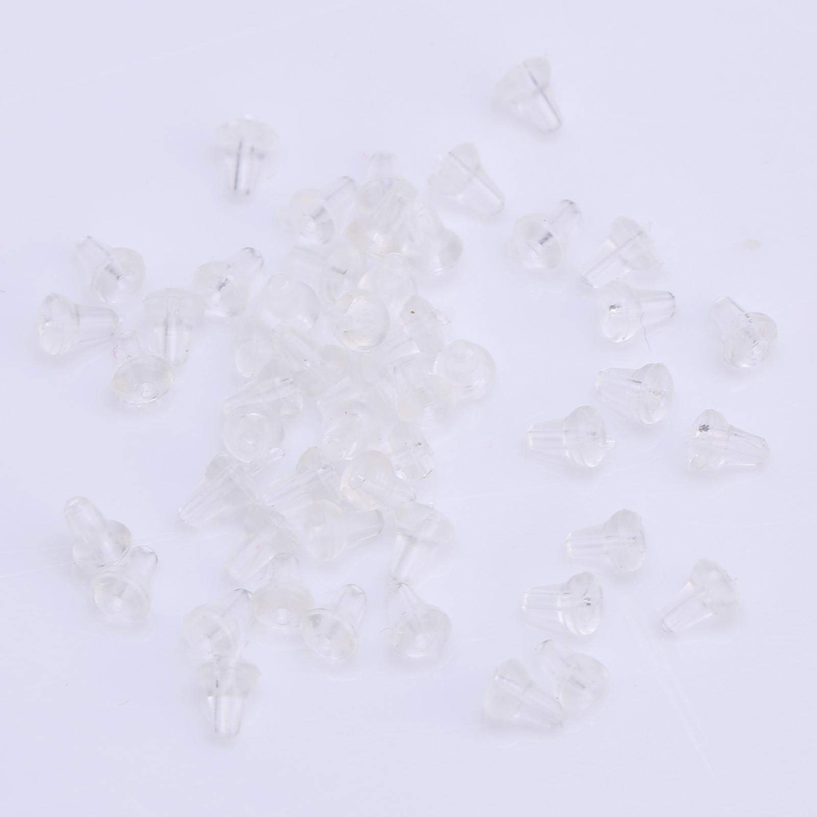 OUKENS Bait Stops, 50pcs Plastic Carp Fishing Tackle Bait Stop Fishing Boilies Floating Lure Holding Stopper(Transparent)