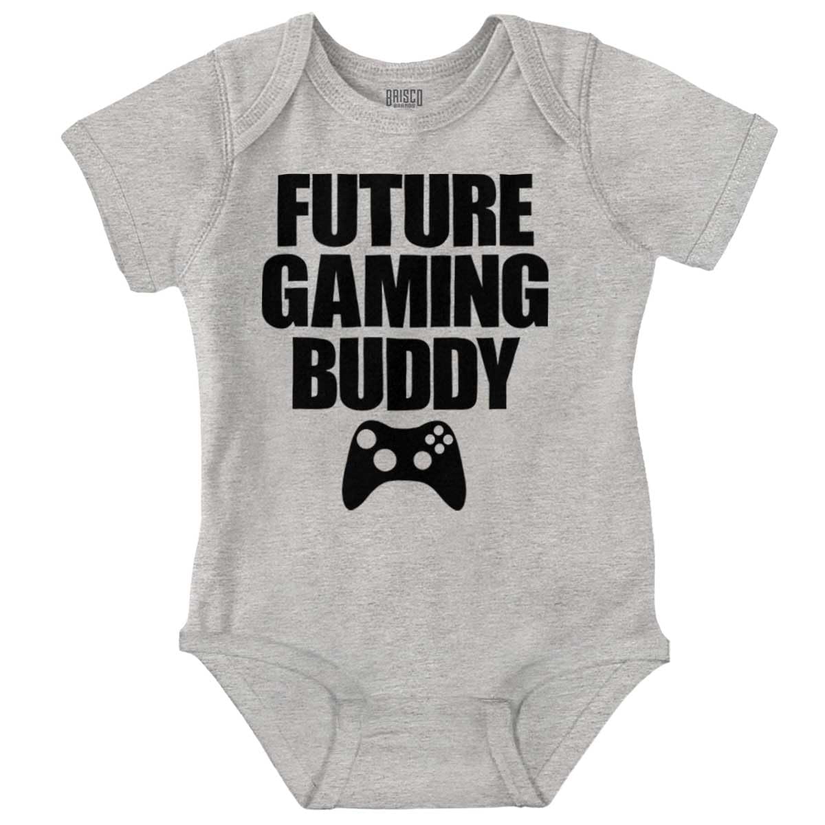 Brisco Brands Future Gaming Buddy Gamer Dad Joke Baby Romper Boys or Girls
