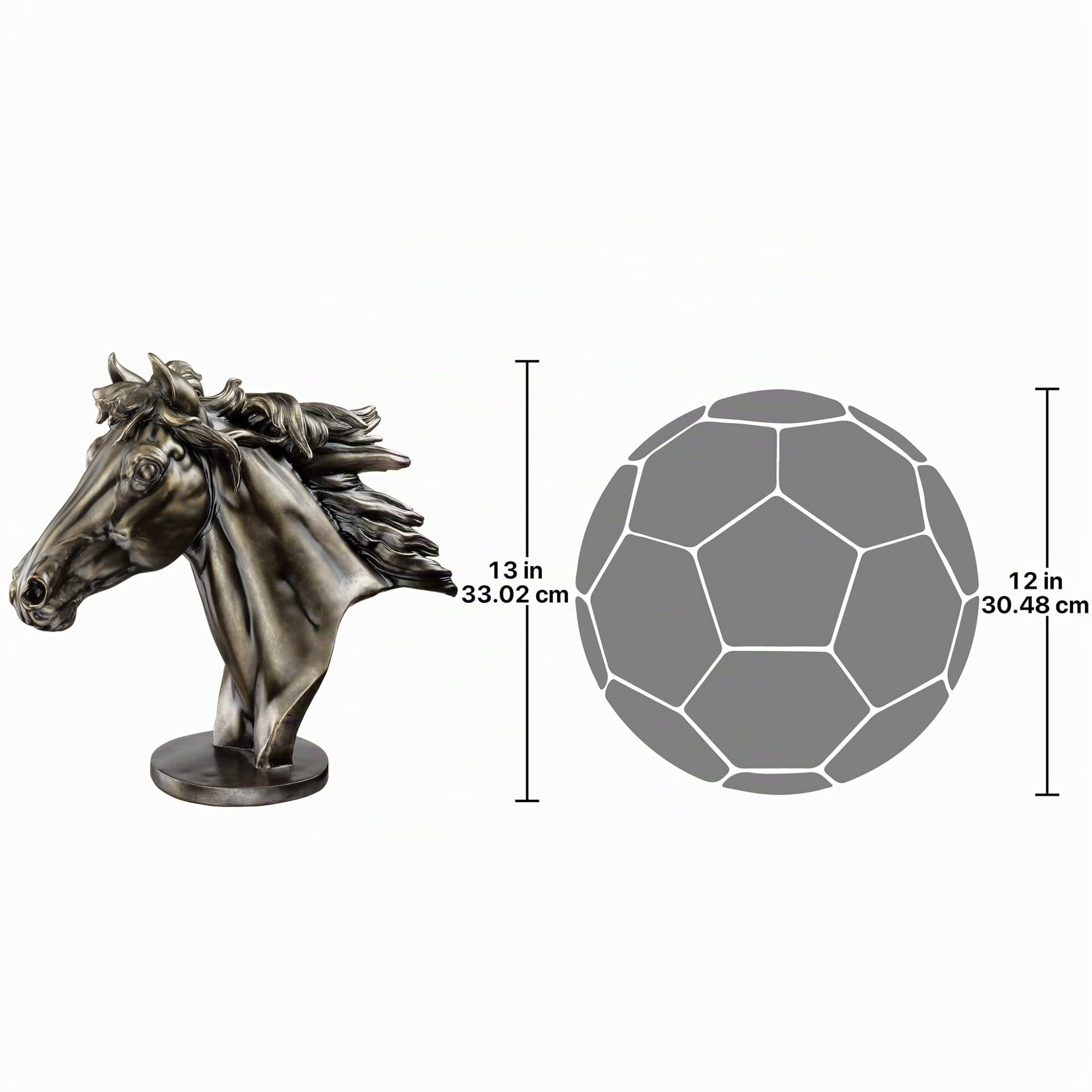 Design Toscano QS252 Maestosa Statua di Cavallo Stallone, Multicolore