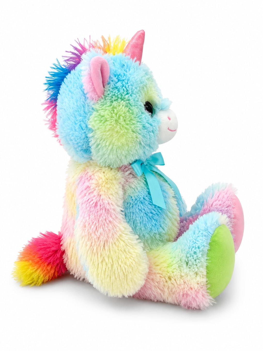 Generisch Kuscheltier Einhorn 54 cm – Flauschiges Regenbogen Einhorn – Weiches Plüschtier Stofftier – Magischer Kuschelfreund für Kinder