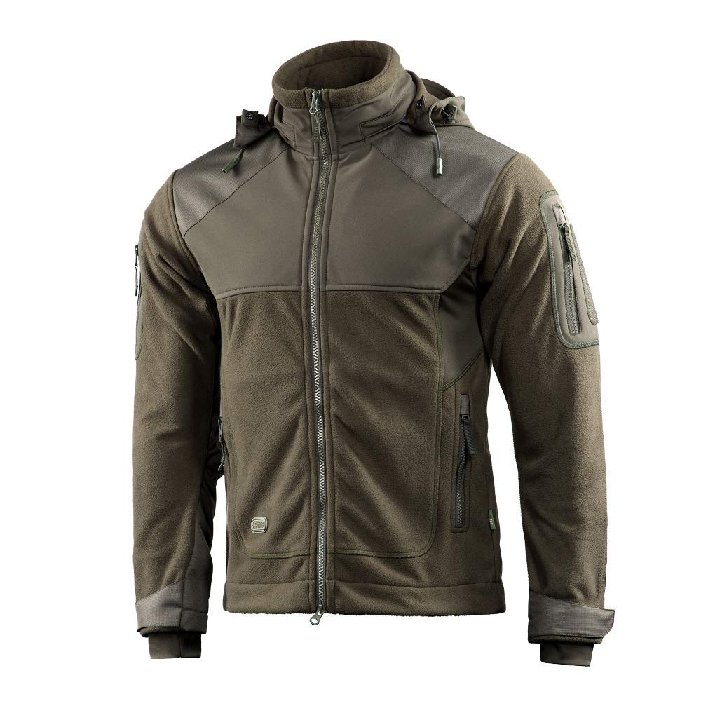 M-Tac Tactical Fleece Jacket Men's Windblock- Soft Shell Military Hooded Jacket