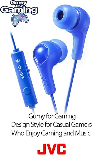 Miniatura 3 de JVC Gumy Gamer, auriculares intrauditivos con micrófono, control remoto e interruptor de silencio para juegos y chatear, sonido potente, ajuste