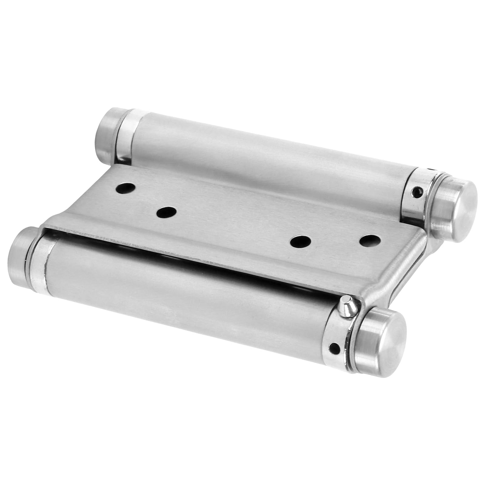 4 Pezzi Cerniere Doppia Azione 10 cm in Acciaio Inox 201, con 64 Viti e Barra, per Porte Armadi e Mobili in Legno