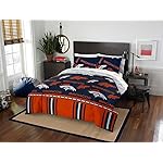 Northwest NFL Denver Broncos Unisex-Adult Bed in a Bag Set, Full, Rotary Legacy